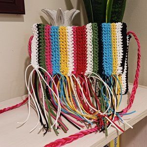 Multi colored  crossbody purse